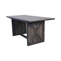 70.87" Farmhouse Large Dining Table for 6-8 People,  Rectangular Wood Dining Table, Rustic Kitchen Dinner Table with X Solid Legs for Dining Room & Living Room,  Gray
