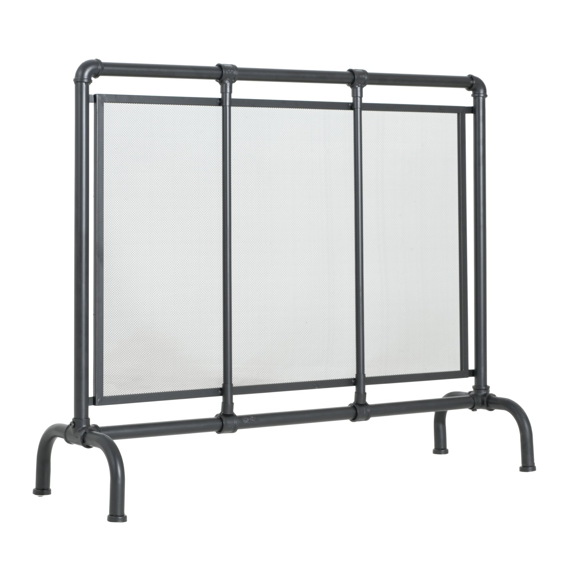 Celeste 1 Panel Iron Fireplace Screen 36" W x 29" H, Black