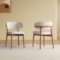 Mid-Century Modern wood feet  Dining Chair (Set of 2) – Stylish Wooden Chairs for Dining Room, Kitchen, or Living Room, Comfortable & Durable, Easy to Assemble