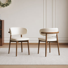 Mid-Century Modern wood feet  Dining Chair (Set of 2) – Stylish Wooden Chairs for Dining Room, Kitchen, or Living Room, Comfortable & Durable, Easy to Assemble