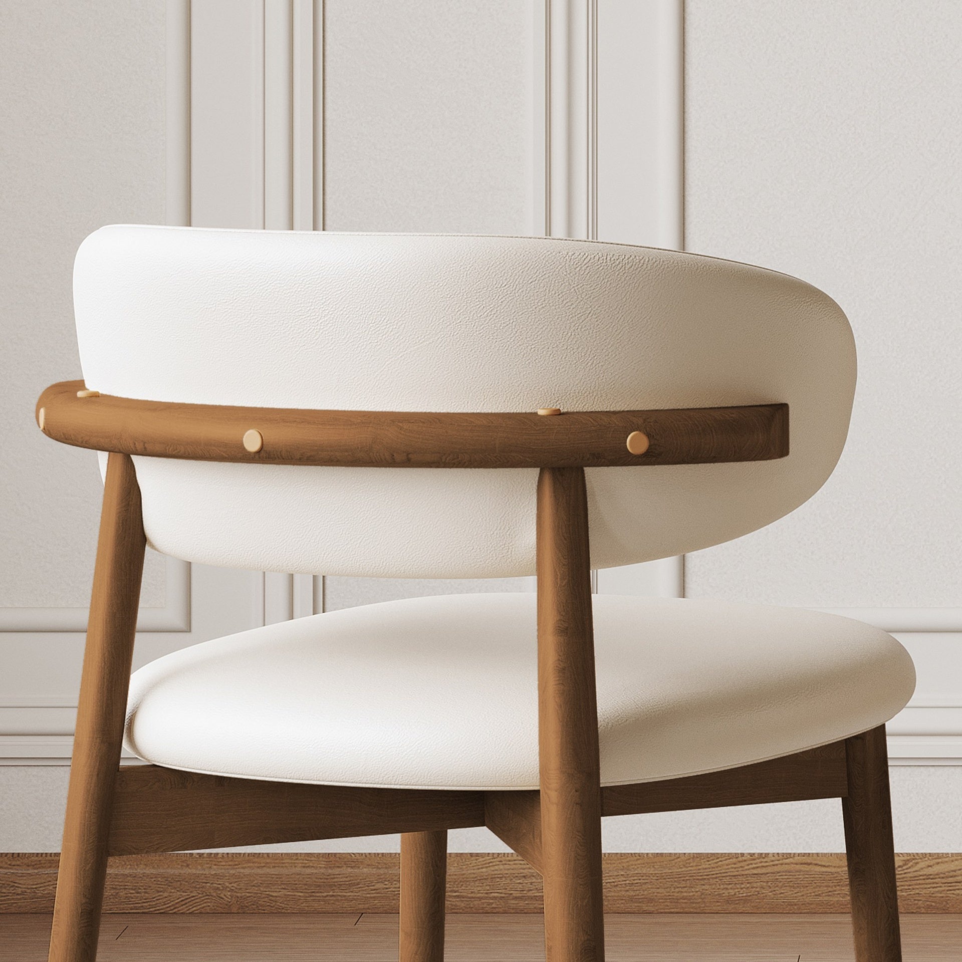 Mid-Century Modern wood feet  Dining Chair (Set of 2) – Stylish Wooden Chairs for Dining Room, Kitchen, or Living Room, Comfortable & Durable, Easy to Assemble