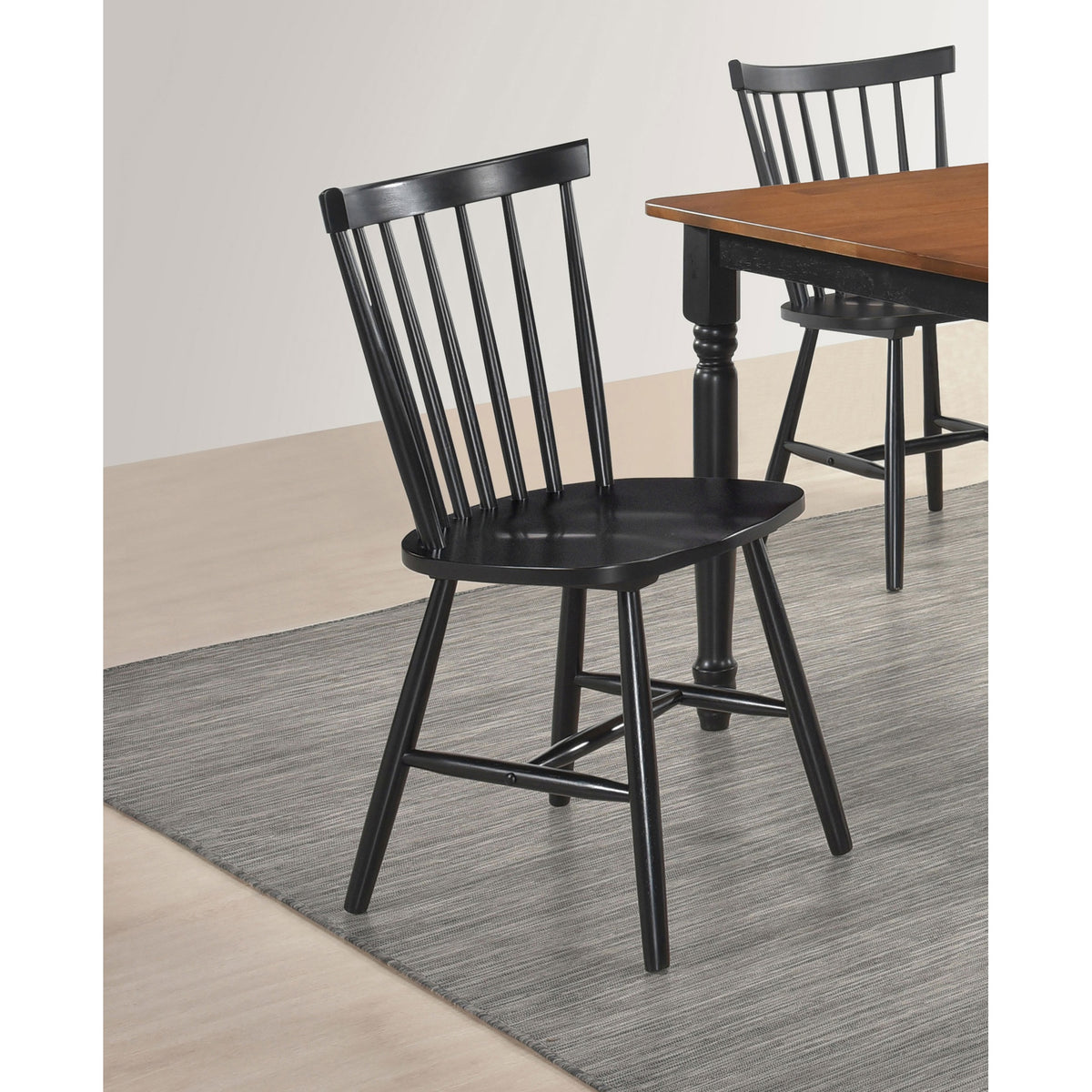 Hayward Black Wood Dining Side Chair (Set of 2)