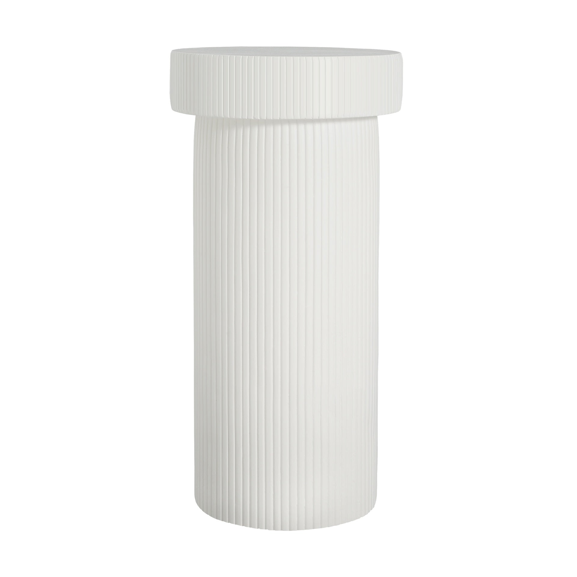 MGO Pedestal Column Plant Stand, 24 Inch H,