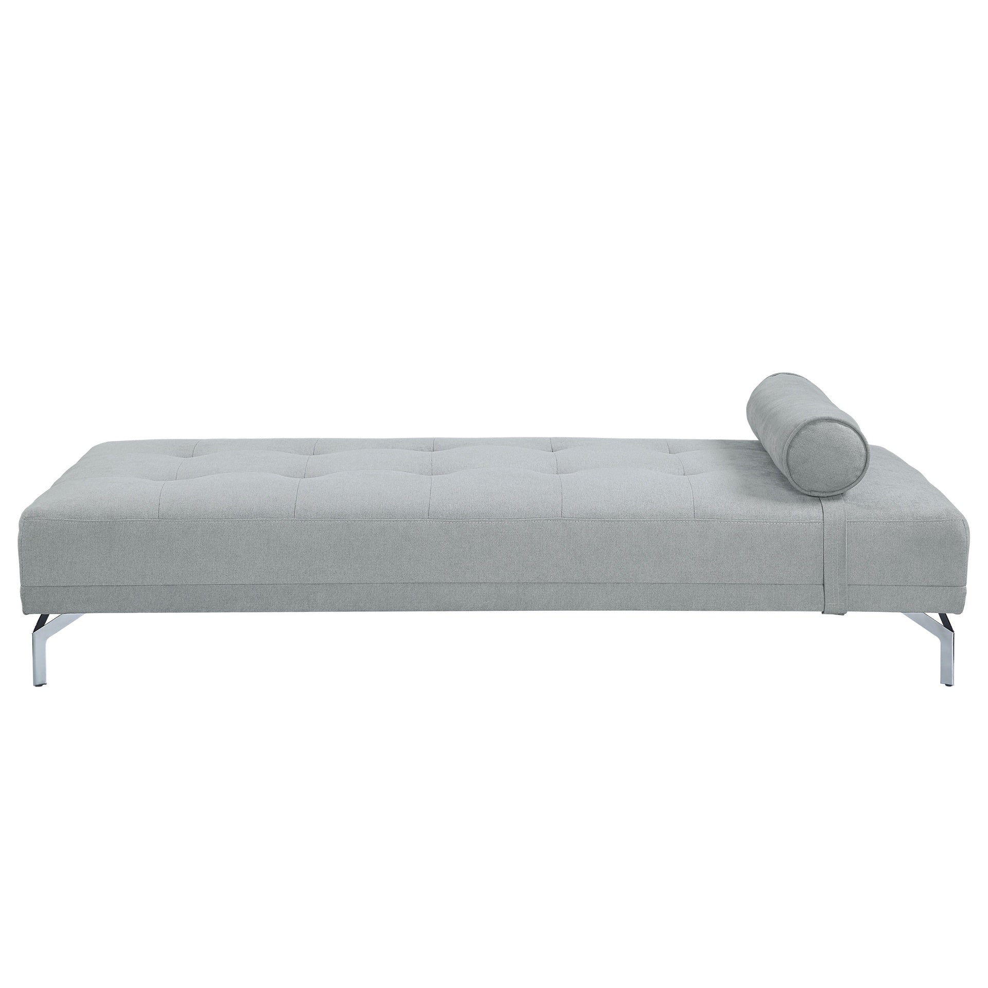 Quenti Gray Melange Velvet Sofa Bed W/Pillow