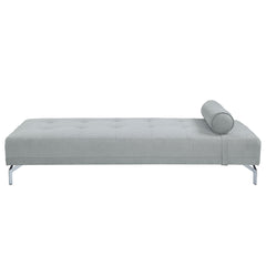 Quenti Gray Melange Velvet Sofa Bed W/Pillow