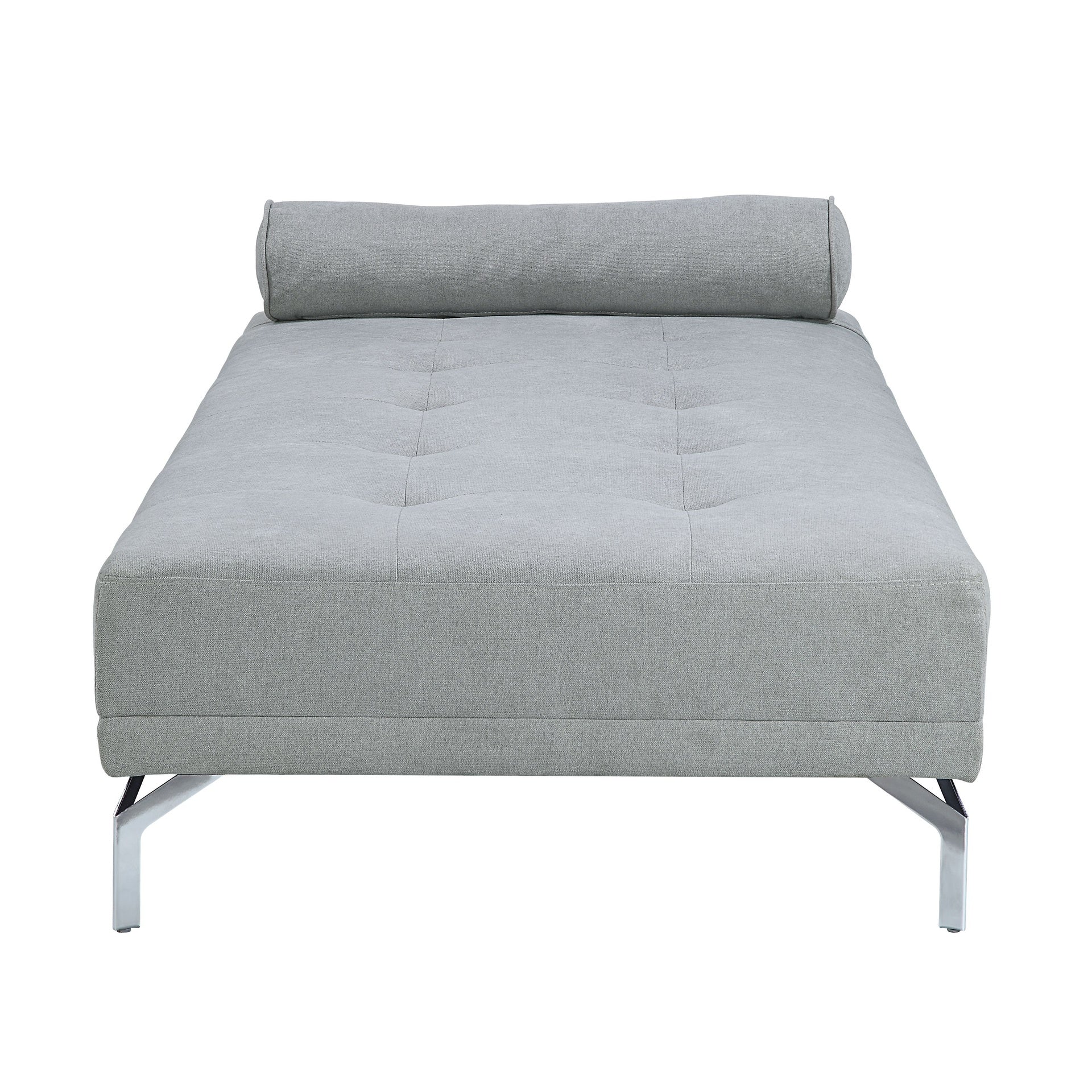 Quenti Gray Melange Velvet Sofa Bed W/Pillow