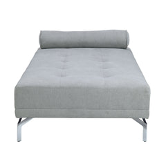 Quenti Gray Melange Velvet Sofa Bed W/Pillow