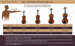 4/4 Full Size Violin for Beginners & Professionals - Durable, Lightweight Design with Rich Stable Sound, Smooth Gloss Finish, Ready to Play, Unique Musical Gift Idea