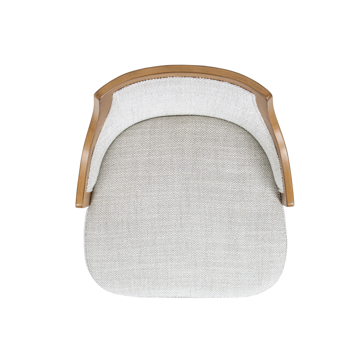 Bahama 26" Cane Rattan High-Back Swivel Counter Stool with Recessed Arms, Two-Tone Neutral Gray Polyester Wool Blend