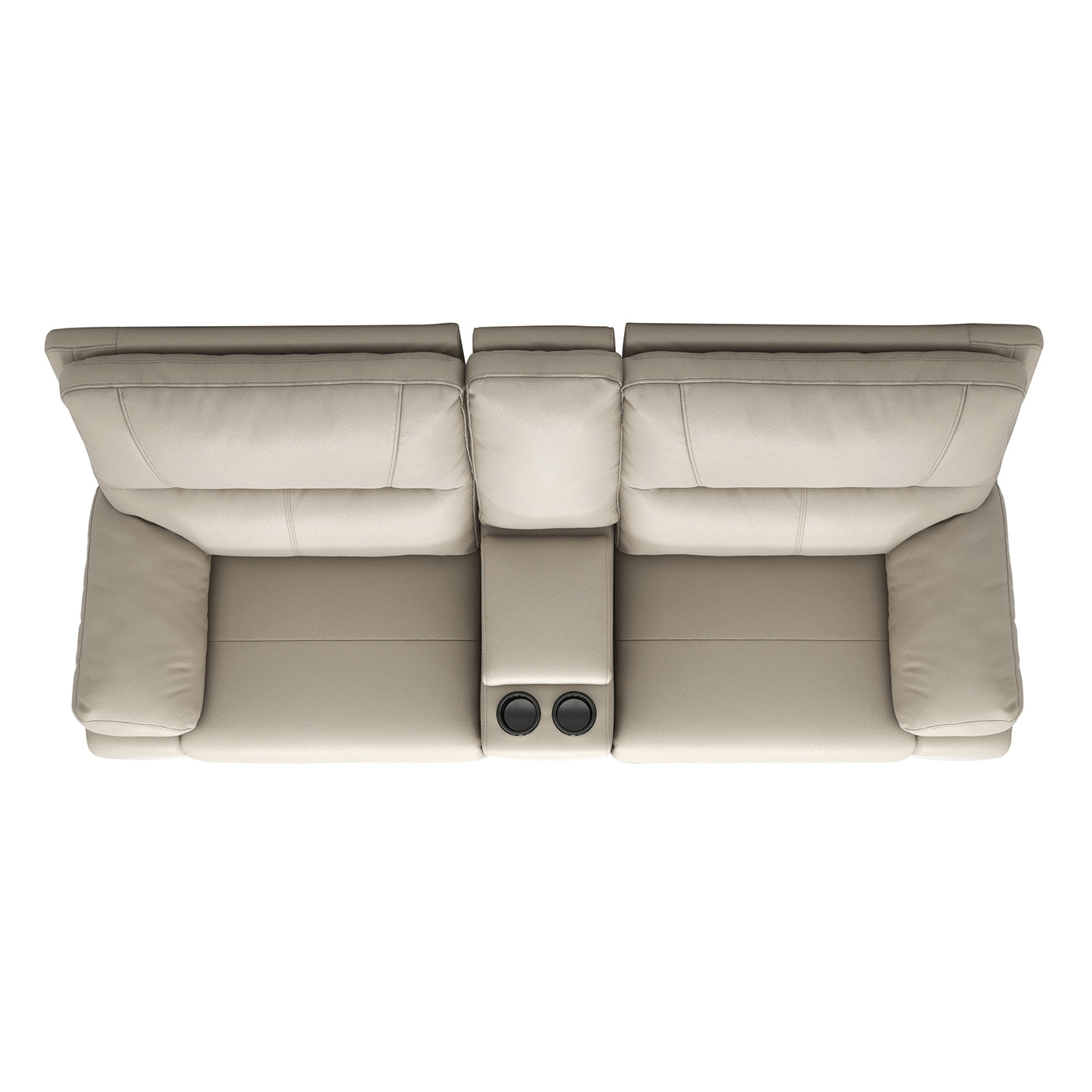 Malibu 79" Modern Power Motion 3-Piece Reclining Loveseat Sofa with Cup Holders, Cream Taupe Beige