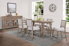 Counter Height Dining Table in Sand Colored Finish