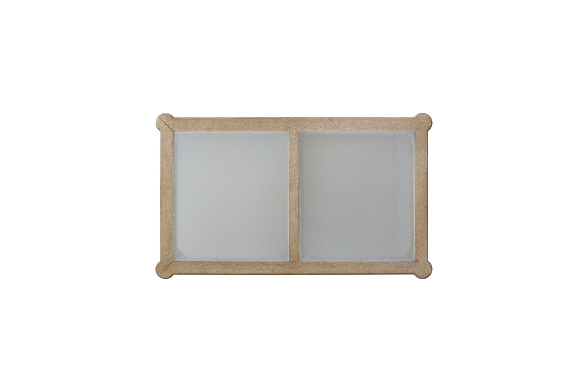 Frosted Glass Top Cocktail Table With Casters