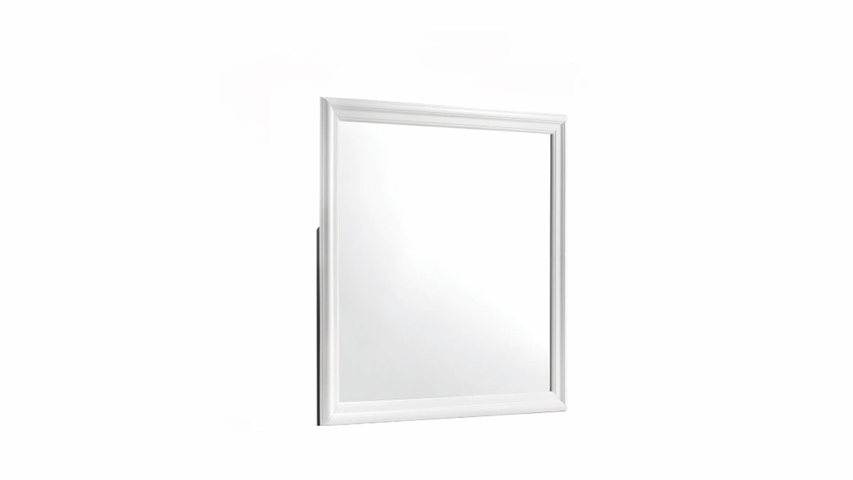 Blaze Modern Style Mirror Made with Wood in White (Only Mirror) same as B009P286631 (CA inventory)