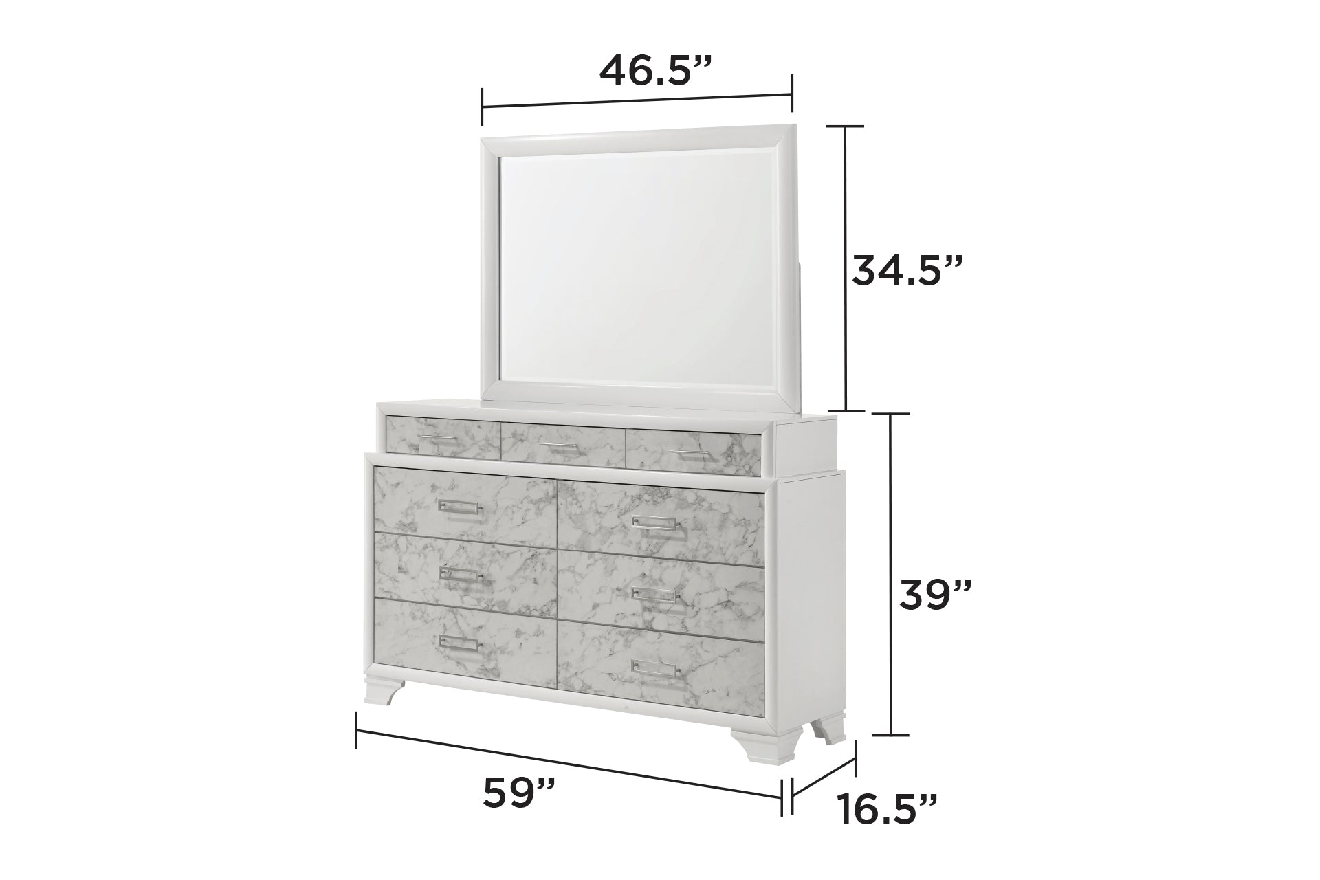 Soul Modern Style Mirror Made with wood in White(Includes Mirror Only)  same as B009P309602 (CA inventory)