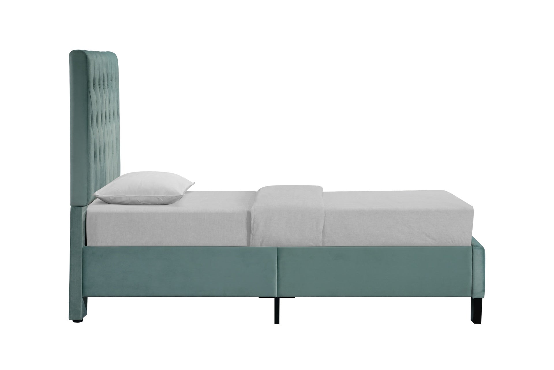Blue Twin Upholstered Bed