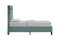 Blue Twin Upholstered Bed