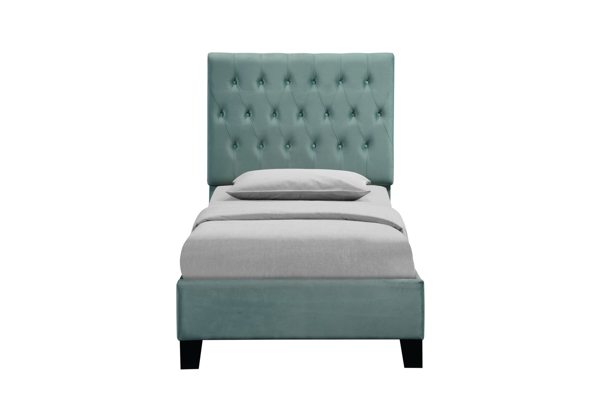 Blue Twin Upholstered Bed