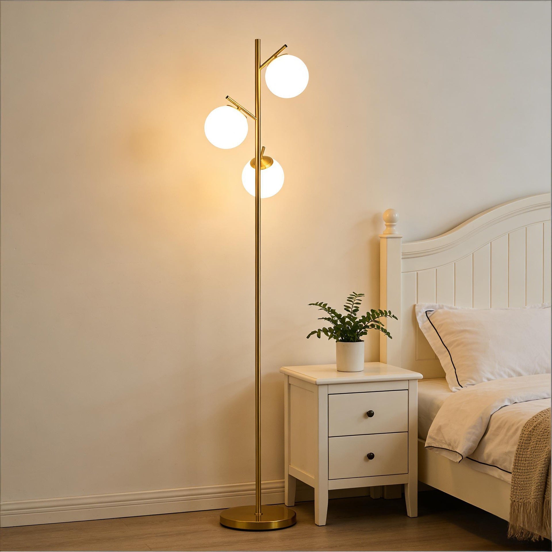 Tree Standing Lamp,3-Light Floor Lamp