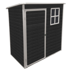 5 ft x 3 ft Outdoor Plastic Storage Shed with floor,Black (W540S00041)