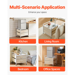 Mini Fridge Stand with Storage 176 lbs White Mini Fridge Table 2 Drawers