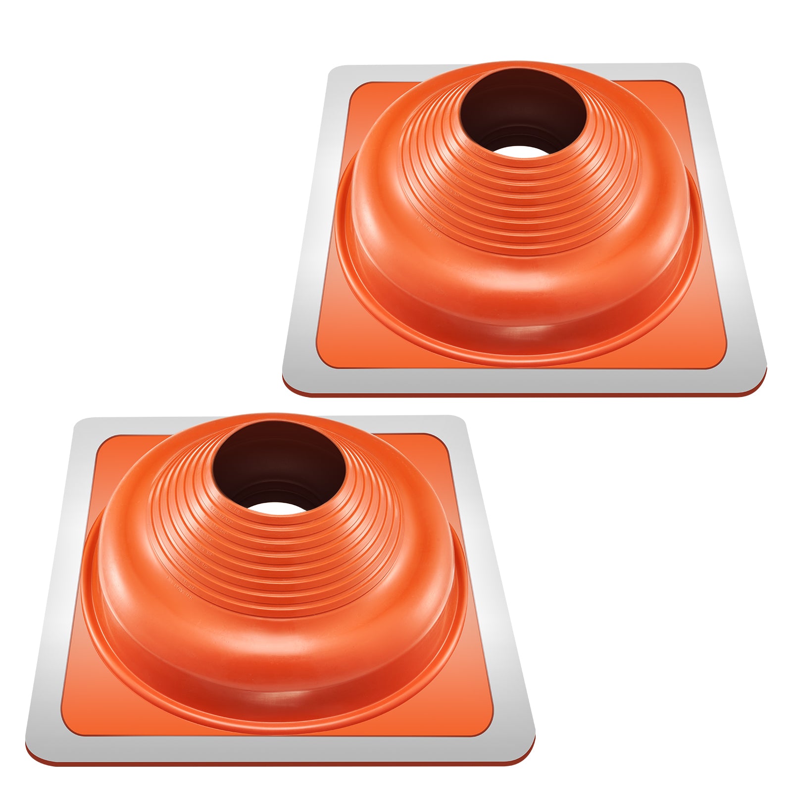 2 Pcs Metal Roof Pipe Flashing Boot Fit 6-1/4" - 11-3/4" Pipe High Temp Silicone