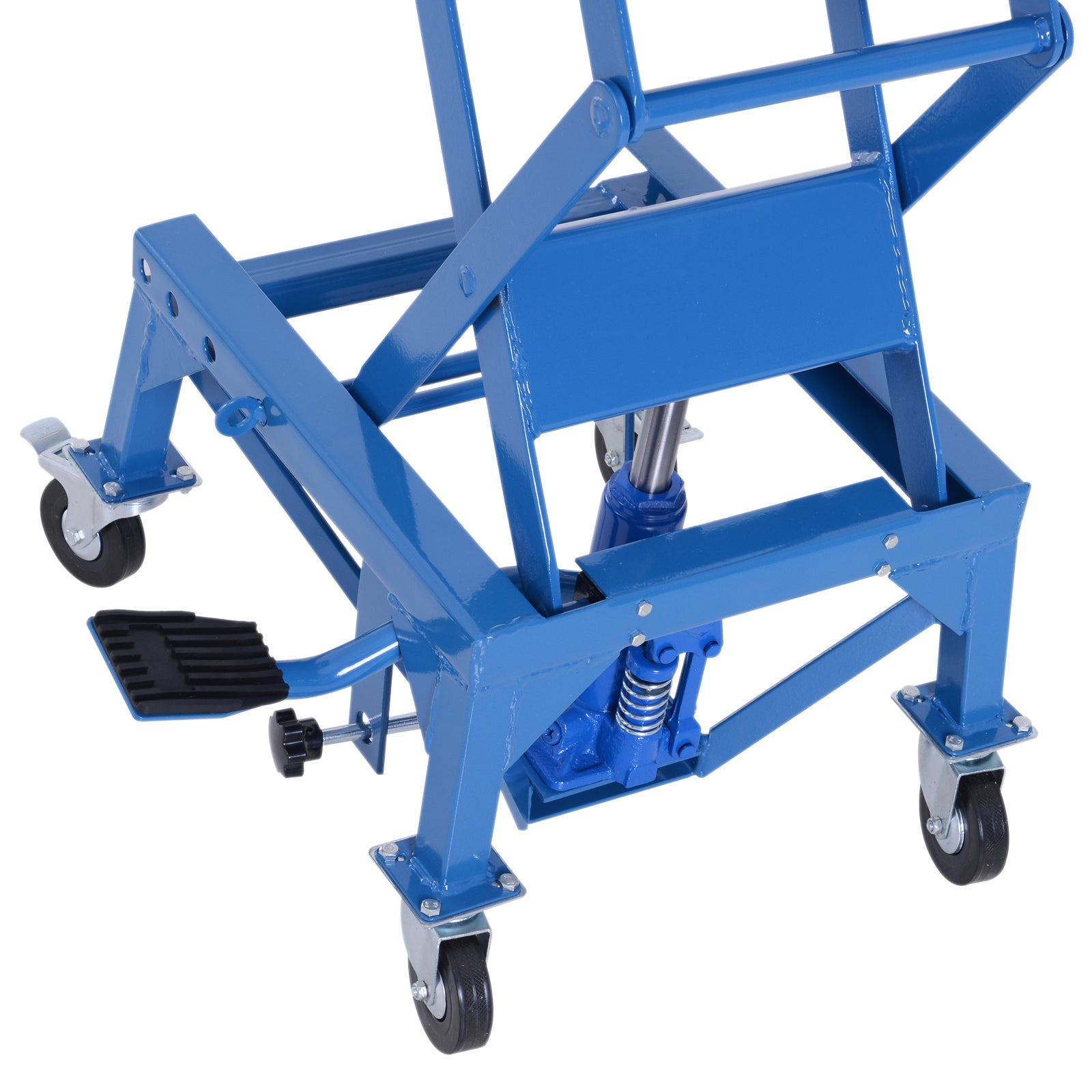 DURHAND 300 lbs Hydraulic Motorcycle Scissor Jack Lift Foot Step Wheels for Small Dirt Bikes
