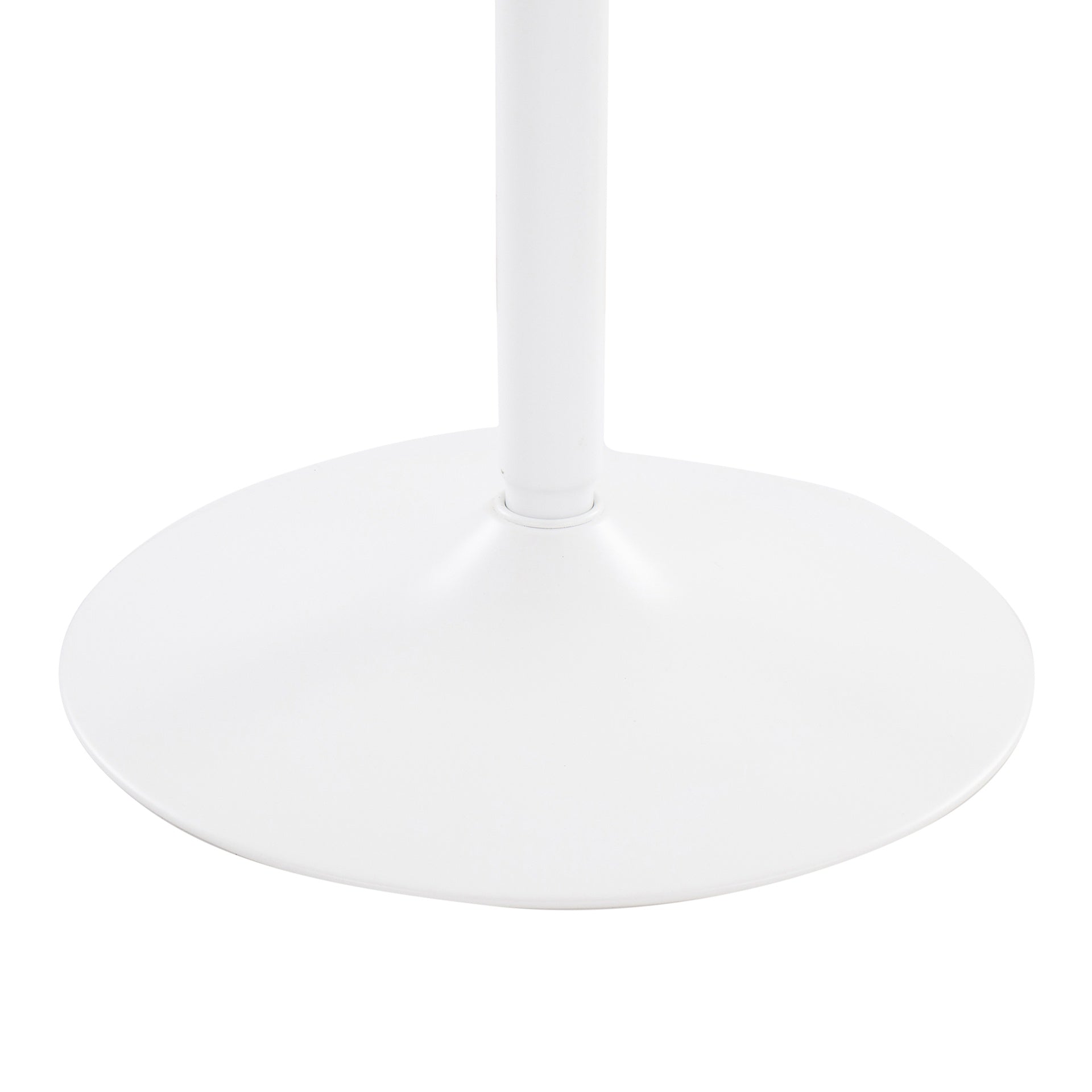 Dakota Industrial Dining Table in White Steel and White Wood by LumiSource