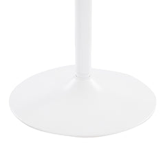 Dakota Industrial Dining Table in White Steel and White Wood by LumiSource
