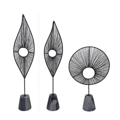 S/3 Truman Decorative Leaf Statuaries