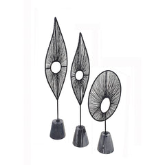 S/3 Truman Decorative Leaf Statuaries