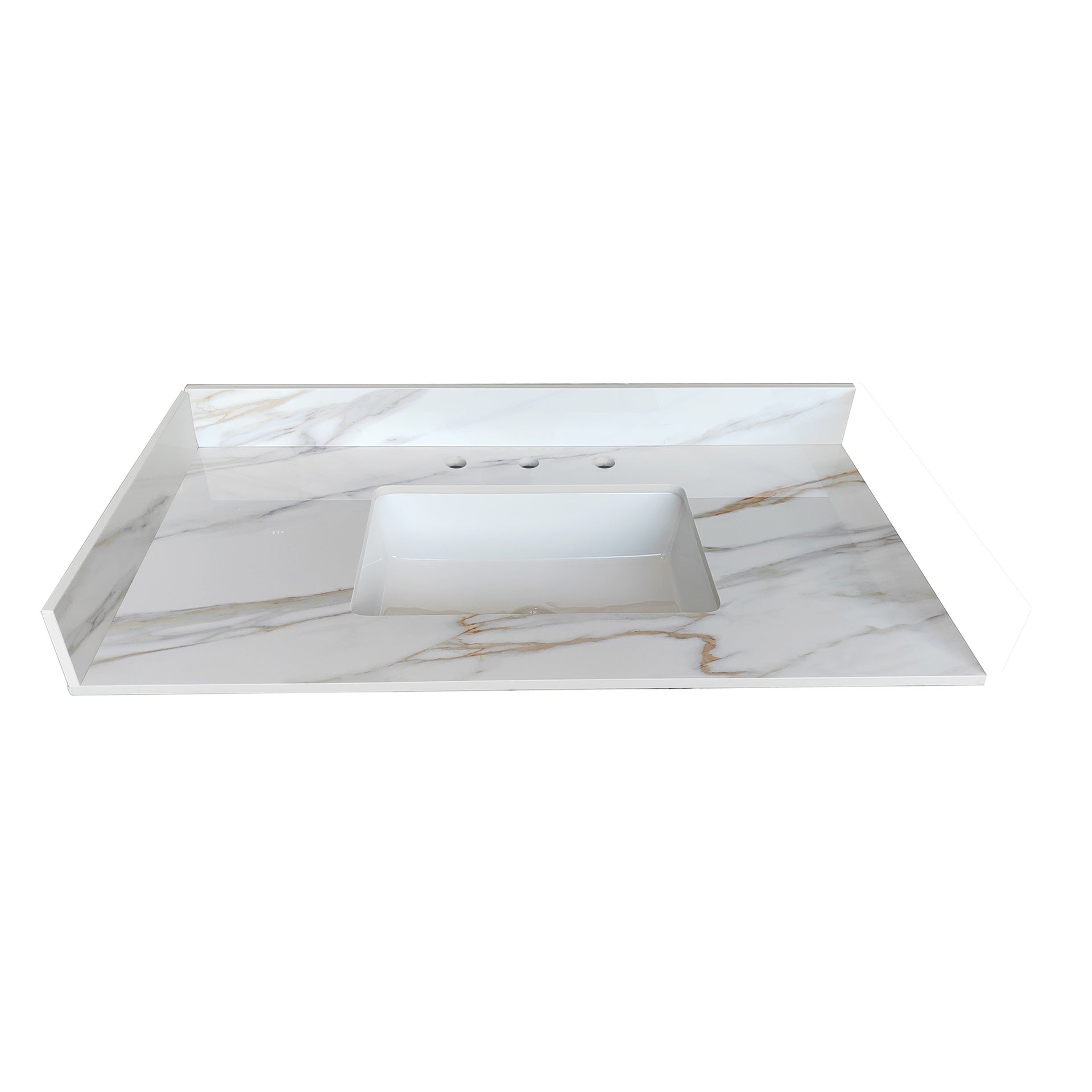 22 Inch Sidesplash , Bathroom Vanity Top with Backsplash ,4" Height Backsplash, for Vanity Top, Carrara white with veins