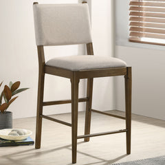 Crispin Brown Upholstered Counter Side Chair (Set of 2)