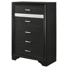 Annie Black 6-drawer Bedroom Chest