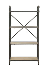 Itzel Antique Oak & Sandy Gray Finish Bookshelf