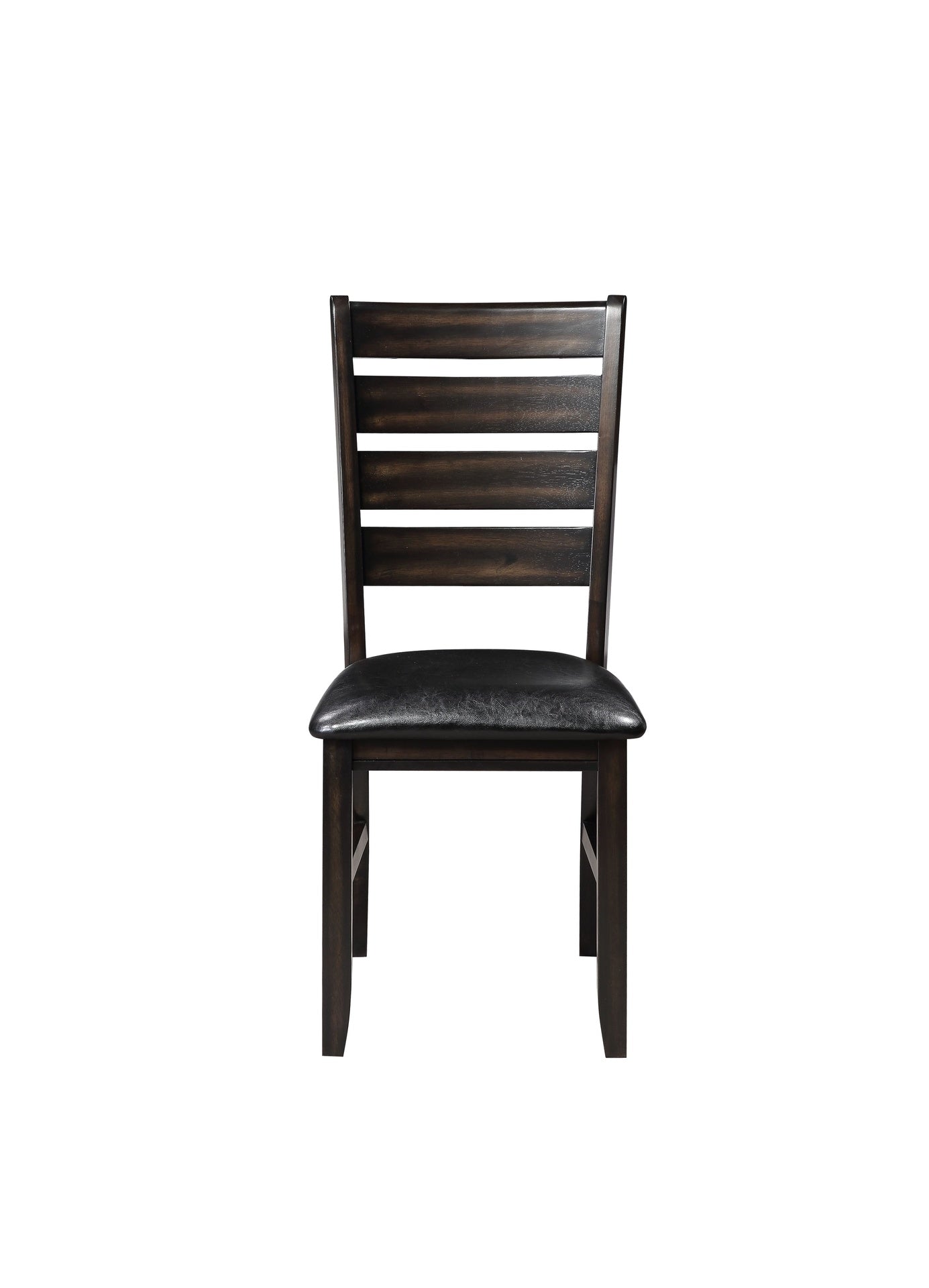 Urbana Black Synthetic Leather & Espresso Finish Side Chair (Set of 2)