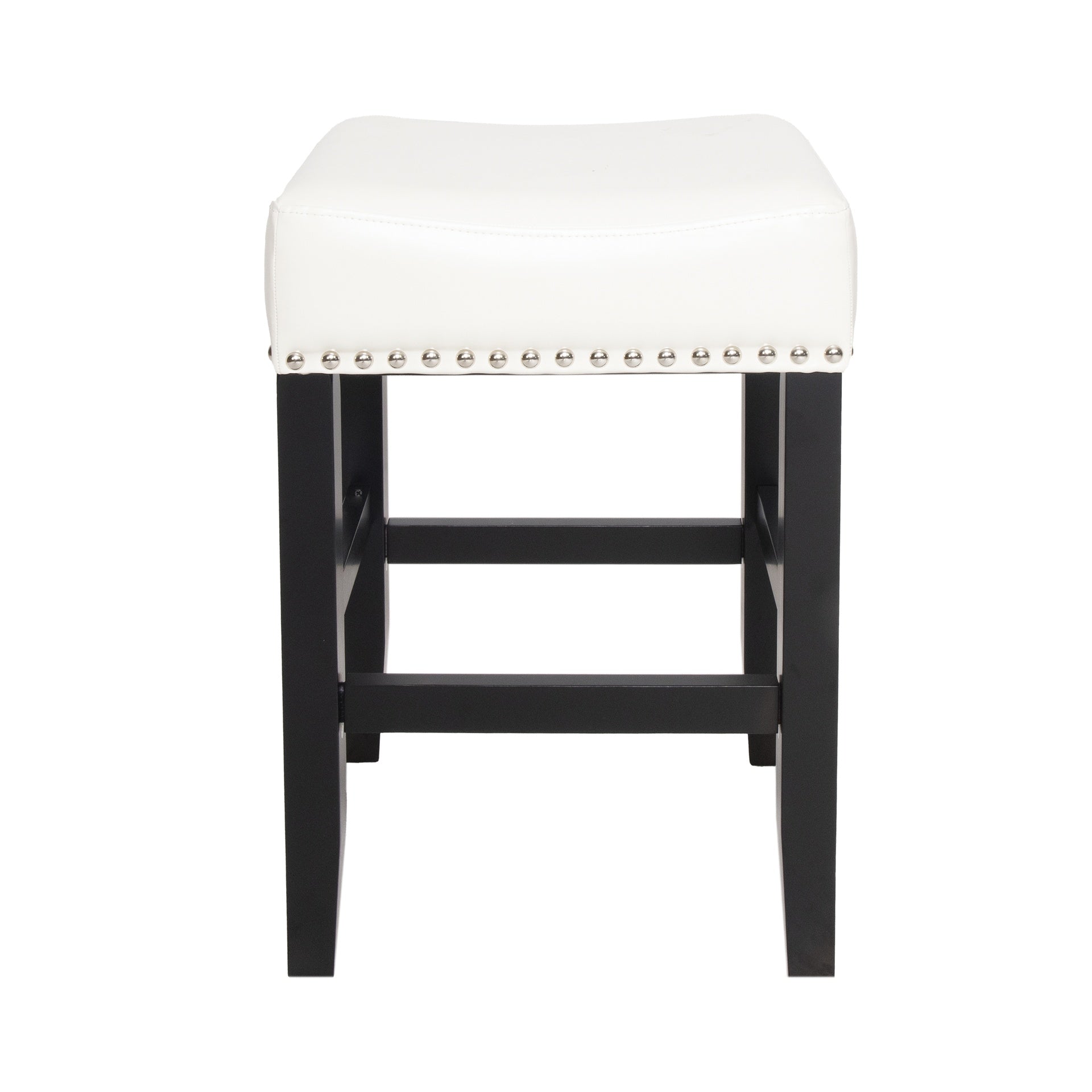 26-inch Backless Ivory Leather Counter Stool (Set of 2)