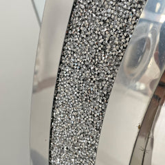 3C Shaped Crushed Diamond Hallway Table For Hotel Mirrored Centre Diamond Console Table For Living Room