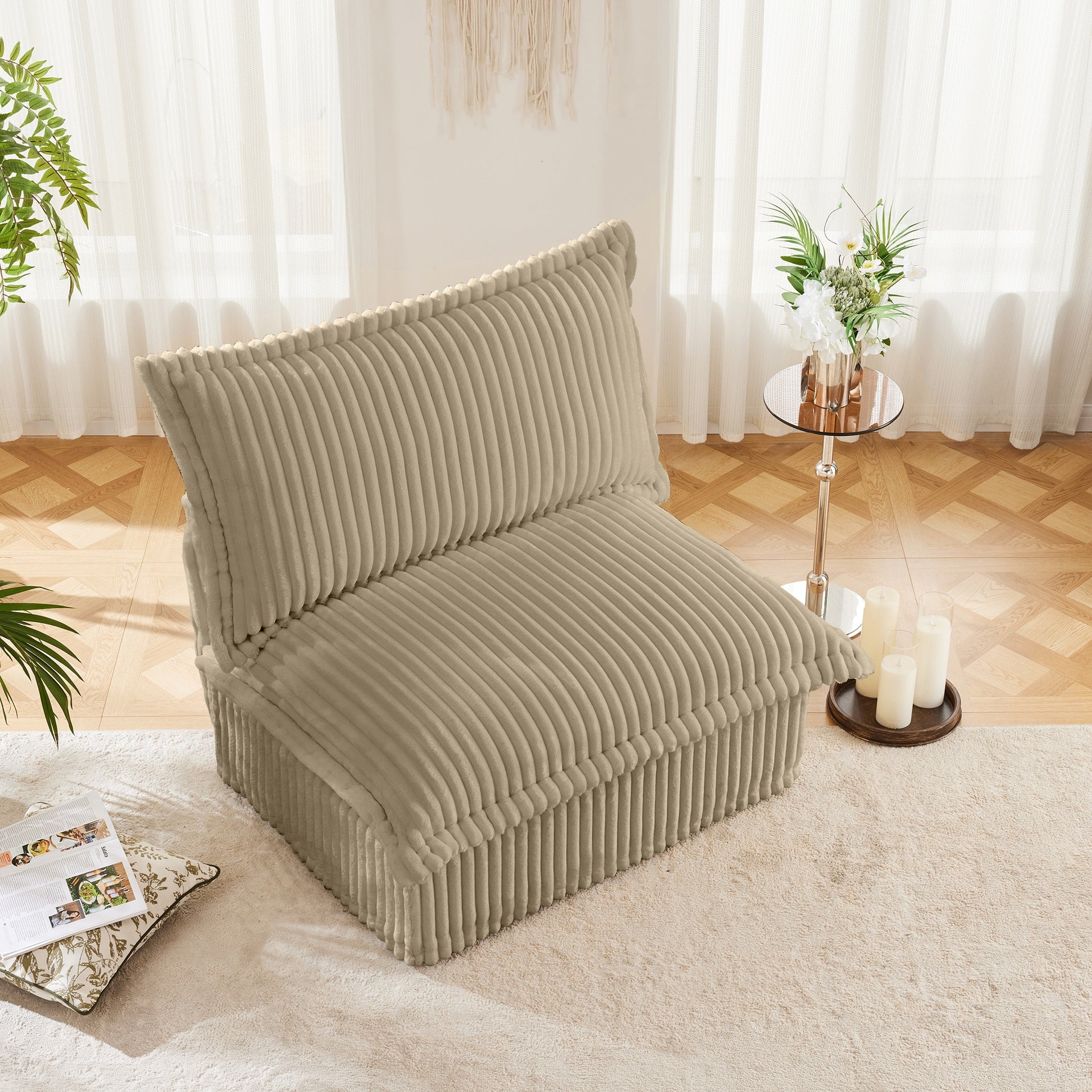 Koala Armless Sofa - Camel