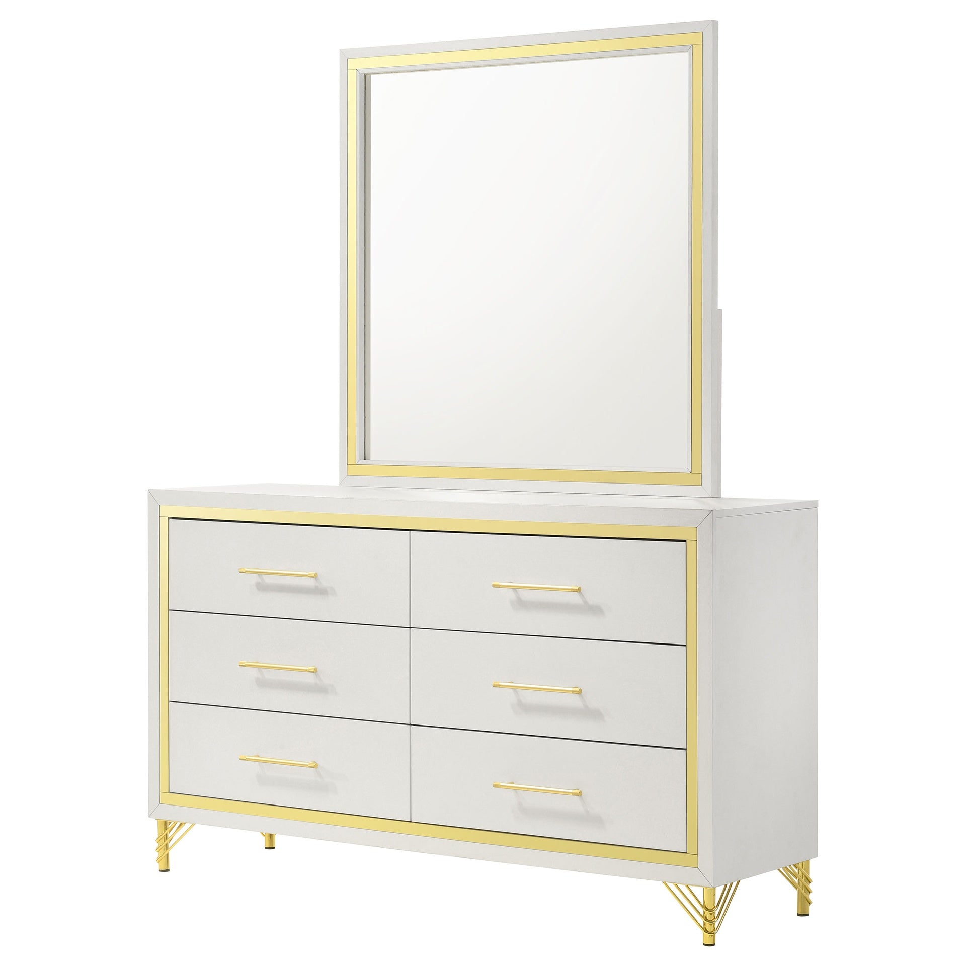 Malcolm White 6-drawer Dresser with Mirror