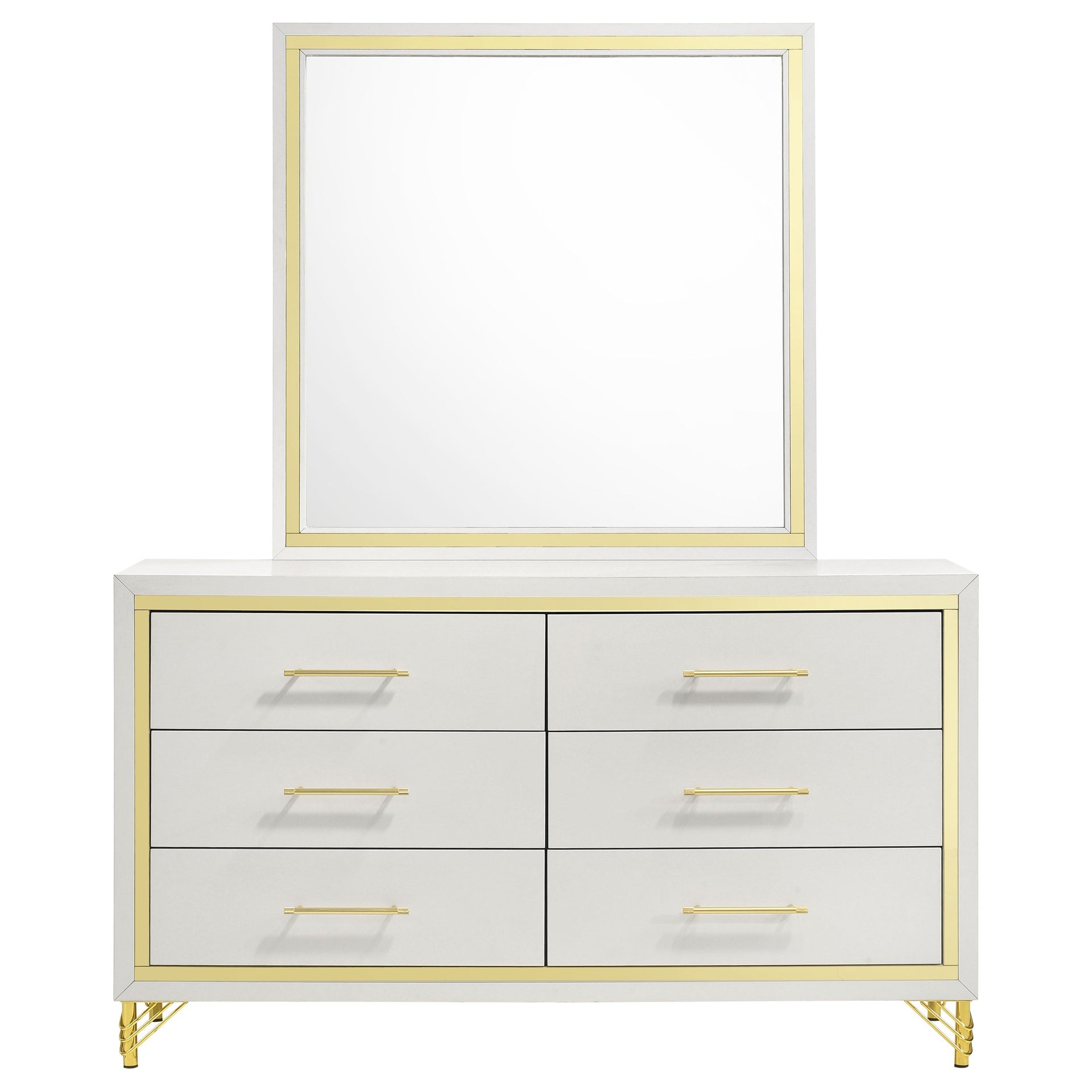 Malcolm White 6-drawer Dresser with Mirror