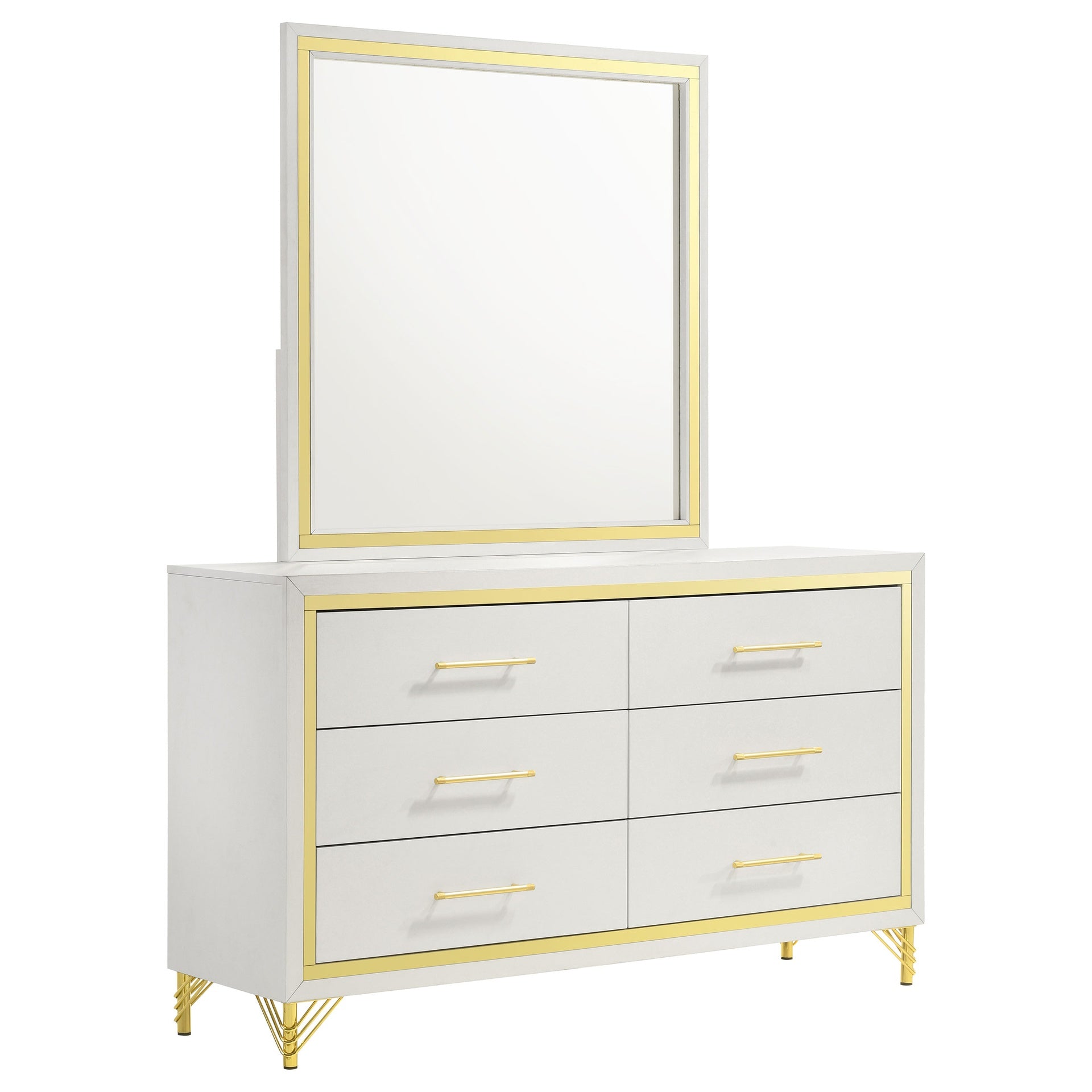 Malcolm White 6-drawer Dresser with Mirror