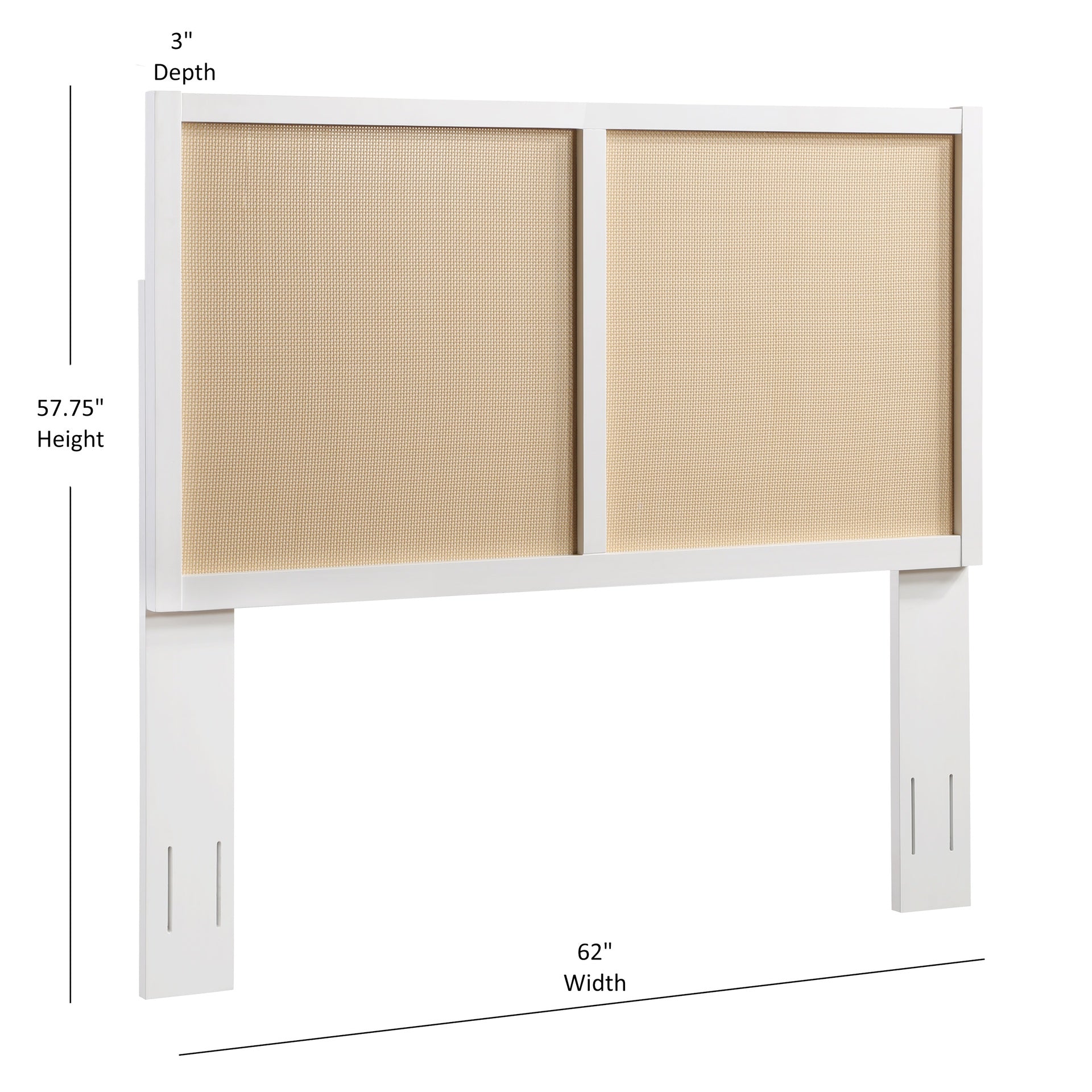 Barkley Cane and Solid Wood Queen/Full Headboard