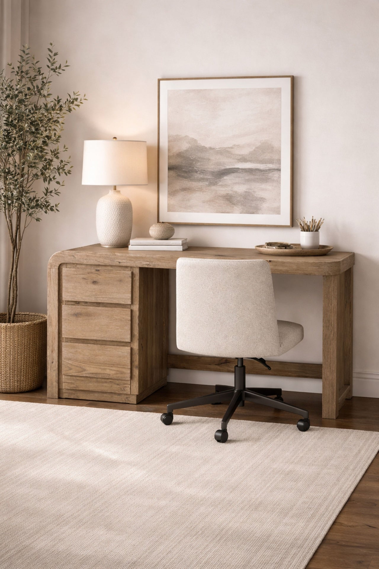 English Knotty Oak Junior Executive Desk