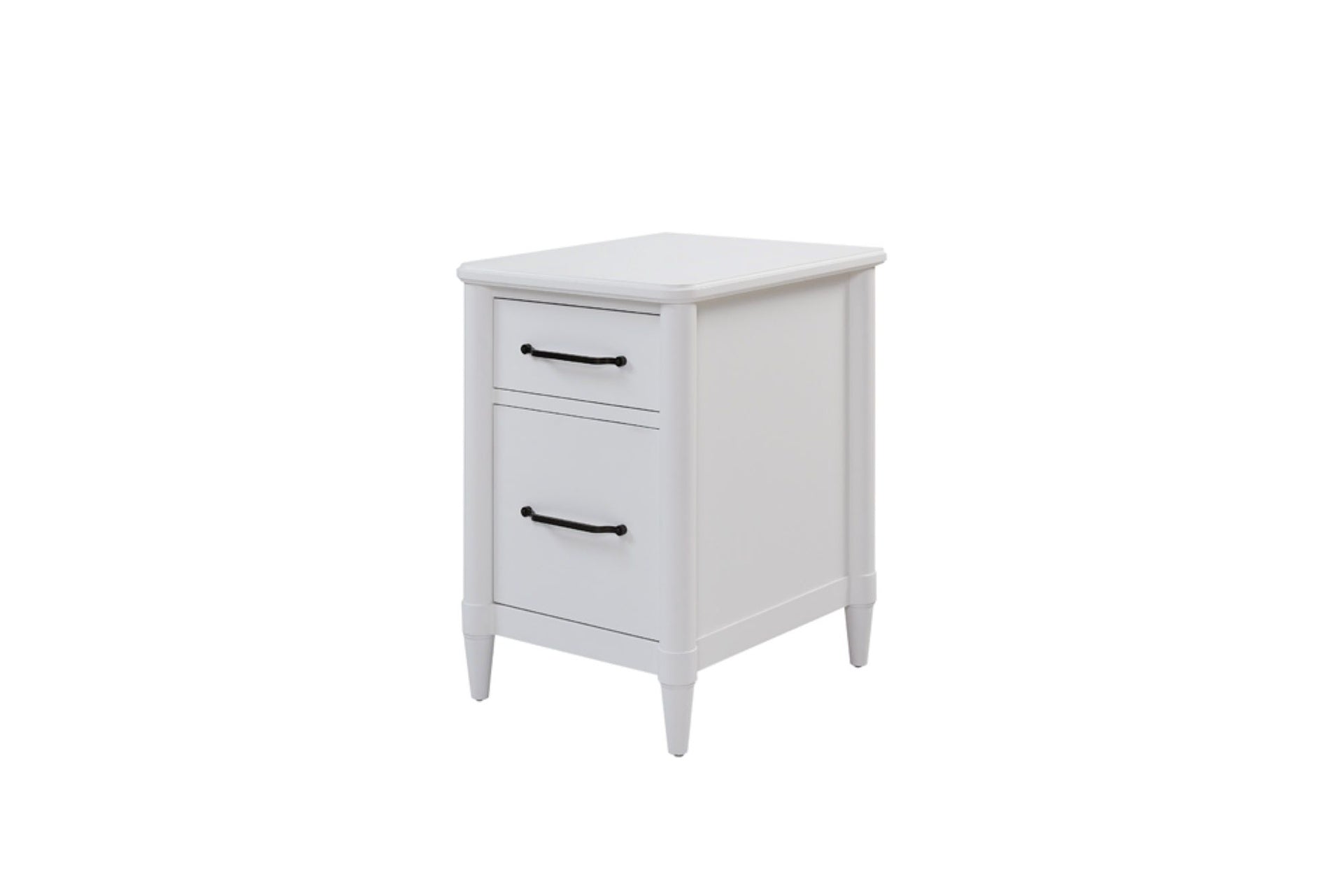 2 Drawer Filing Cabinet - White