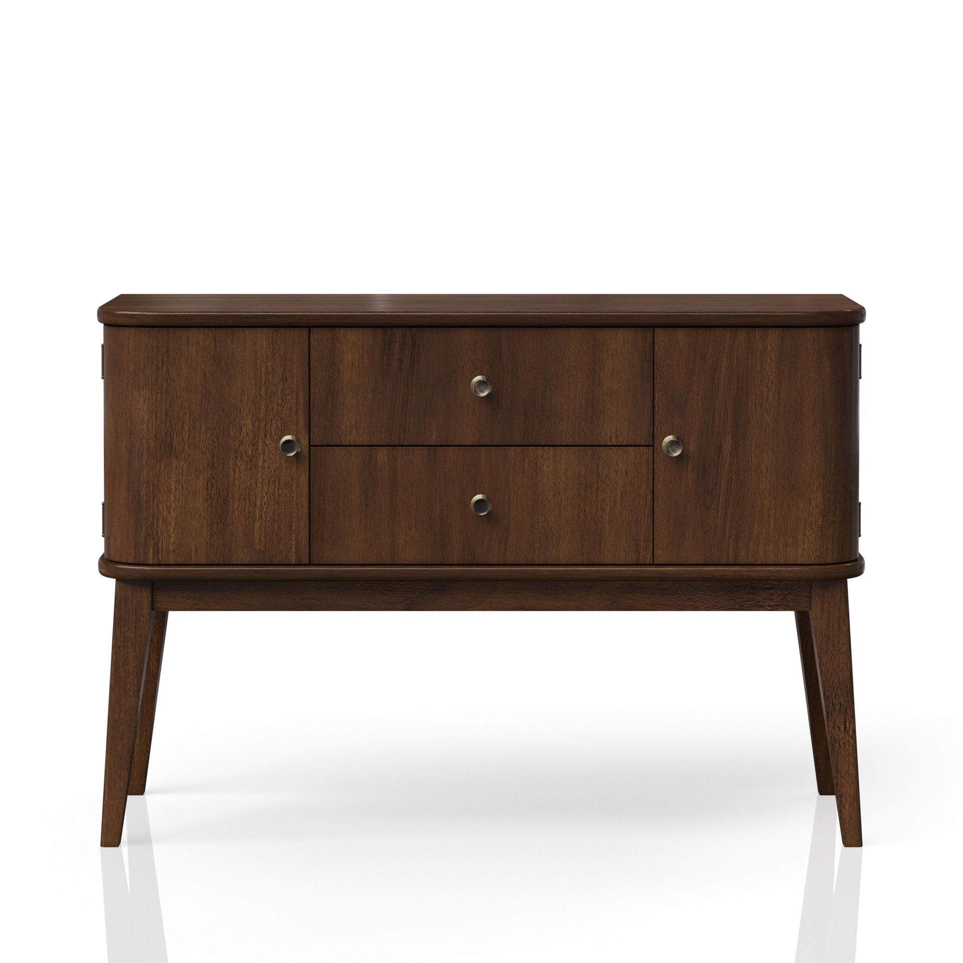 Mid Century Modern Server 2 Drawer and 2 Cabinet Server Cherry Finish