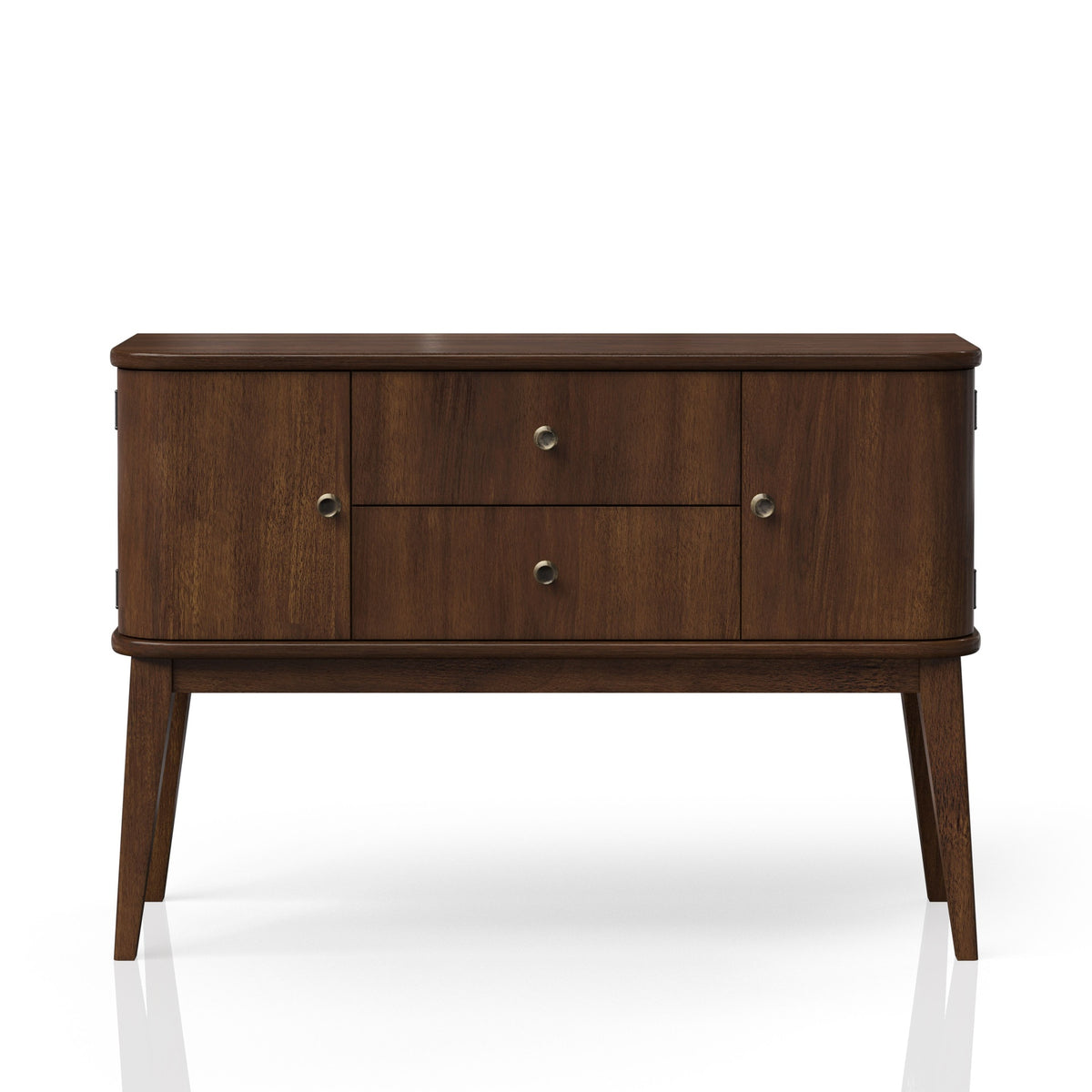 Mid Century Modern Server 2 Drawer and 2 Cabinet Server Cherry Finish