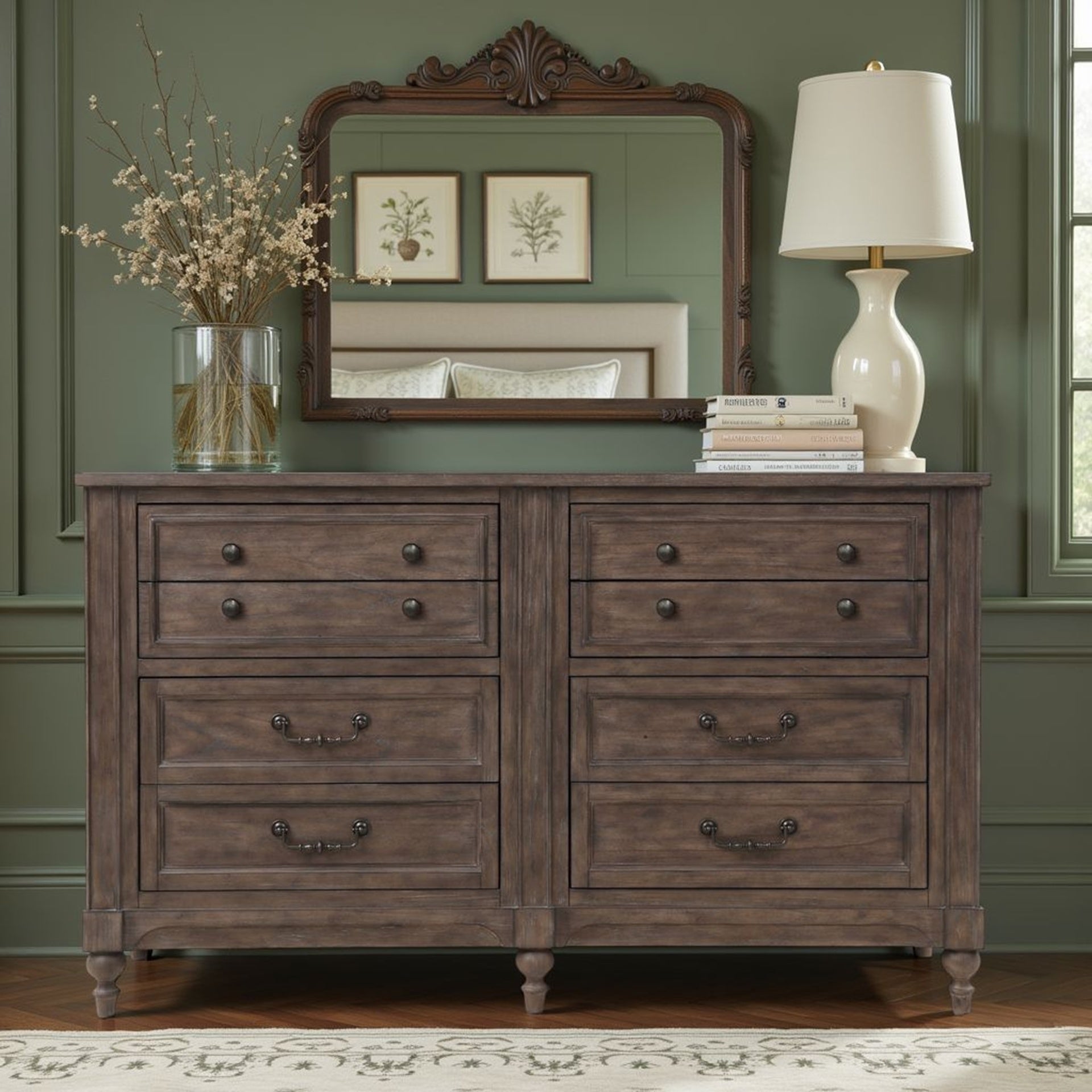 Middleton 8 Drawer Dresser Vintage Hazel Finish