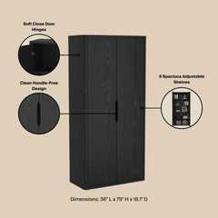 Bookcase Cabinet in Black