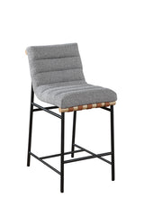 Liana 17.75"W Gray Boucle Fabric Counter Height Chair