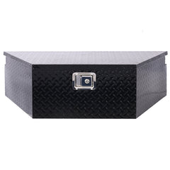 39inch Aluminum tool box,heavy duty truck bed tool box,outdoor trailer pickup storage tool box,RV storage organizer,underbody box w/lock keys,black 39x16.5x11.8inch